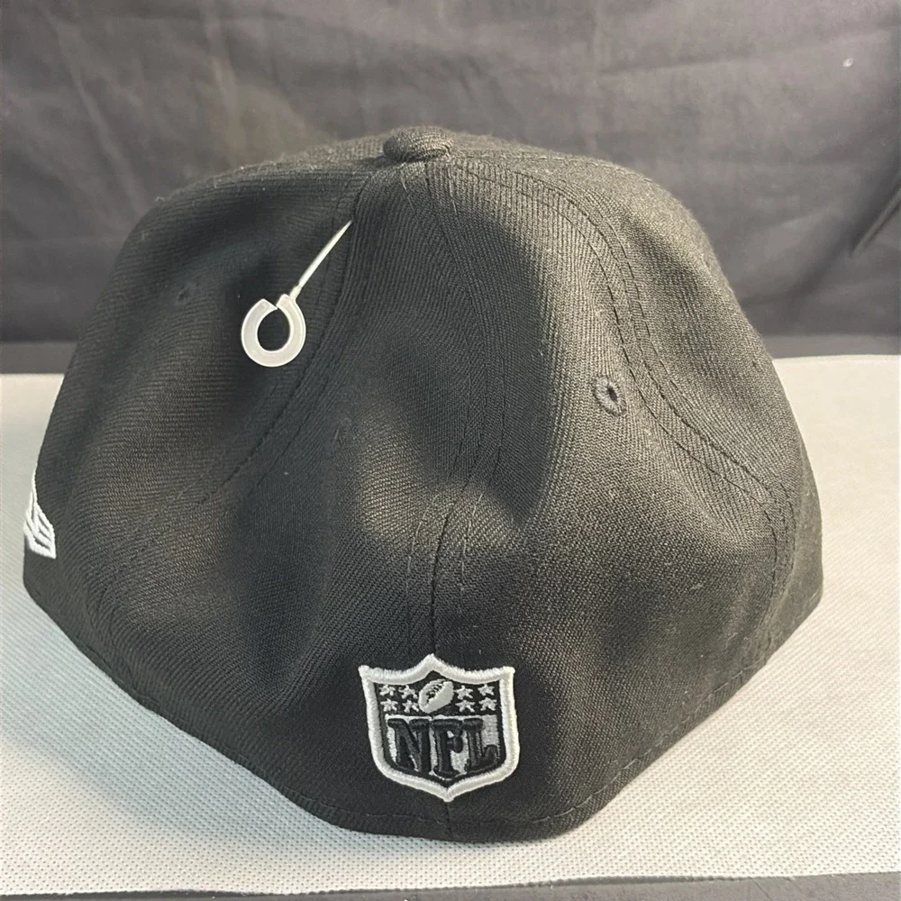 New Era 59FIFTY New York Jets Fitted Hat Cap Black Size 6 3/4 NFL New w/ Tags